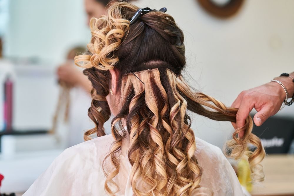 Bouncy defined curls being finished